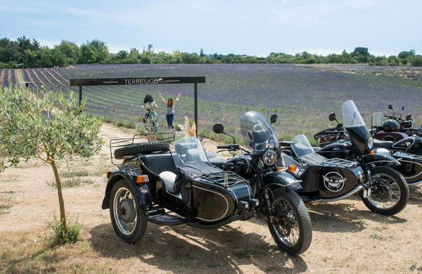 Retro side-car lavender fields & wine tour from Aix-en-Provence