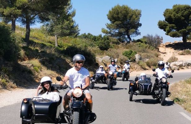 Retro side-car wine tour of Cassis & Bandol from Marseille