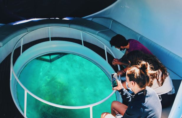 2-hour glass-bottom boat tour with snorkeling in Vila Franca do Campo