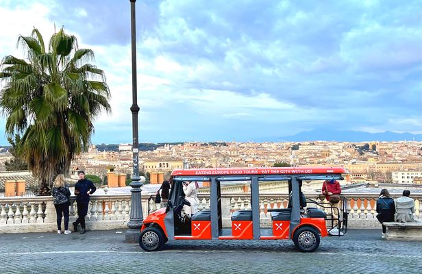 Rome VIP food tour on a private golf cart