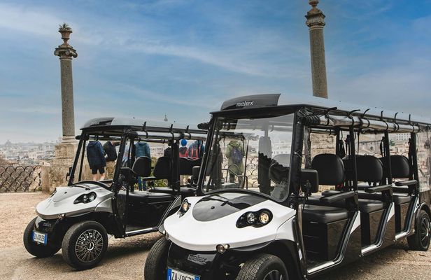 Rome city highlights guided tour by golf cart