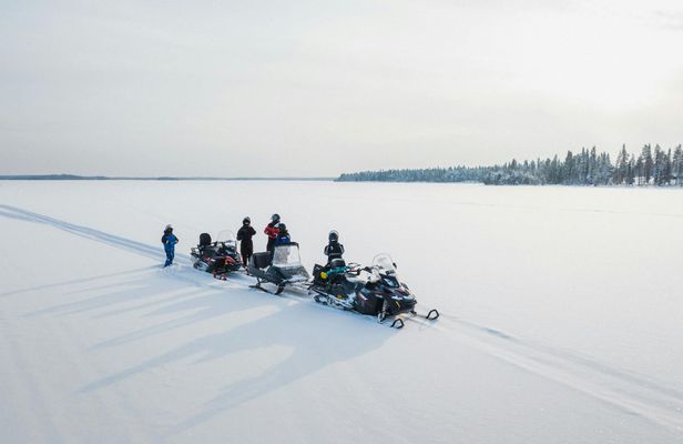 Ice Fishing and Snowmobile Safari Combo