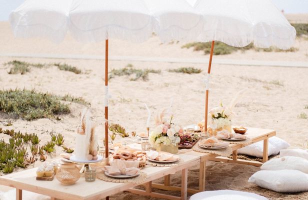 Private picnic on a Saint Martin beach