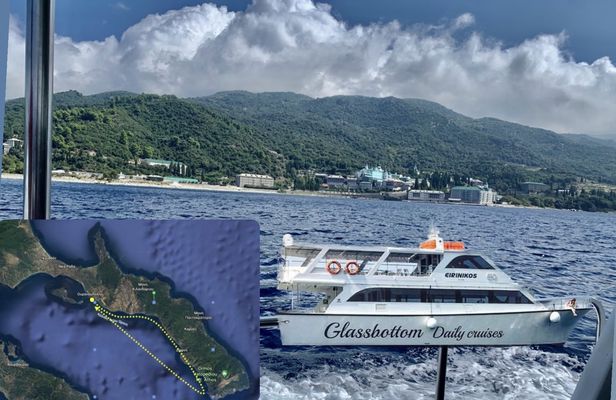 Audioguided luxury cruise to Mount Athos from Ouranoupolis