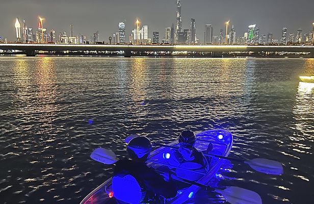 Night kayaking experience in Dubai
