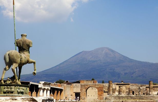 Pompeii and Vesuvius semi-private tour by bus from Naples