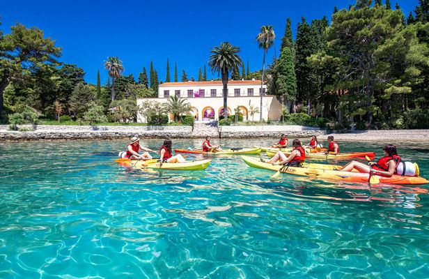 Guided kayaking tour with snorkeling stops from Split