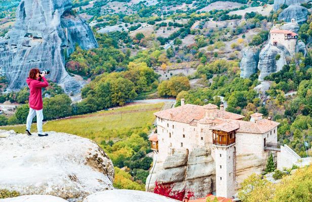 Meteora highlights and Hermit caves tour by train from Kalabaka
