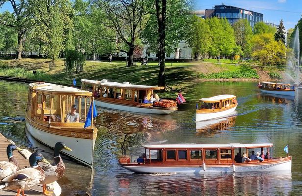 Riga by canal sightseeing boat tour