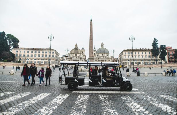 Tour privato delle chiese di Roma in golf cart