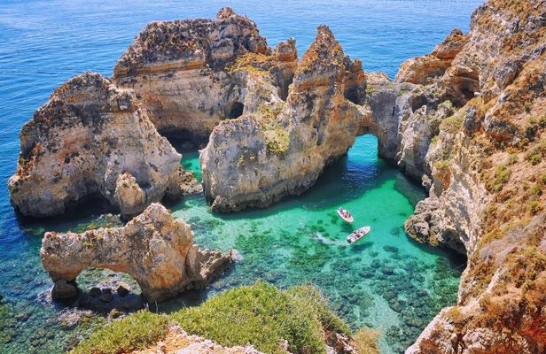 Guided boat tours to the grottos of Ponta da Piedade in Lagos