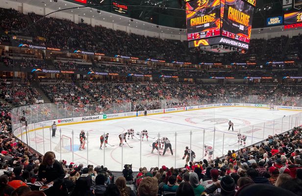 Anaheim Ducks ice hockey game ticket at Honda Center