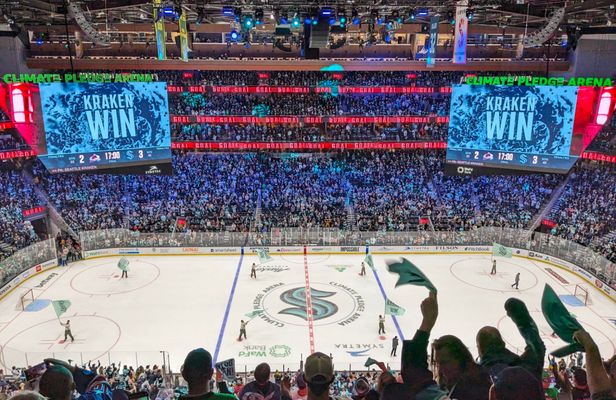Seattle Kraken ice hockey game ticket at Climate Pledge Arena