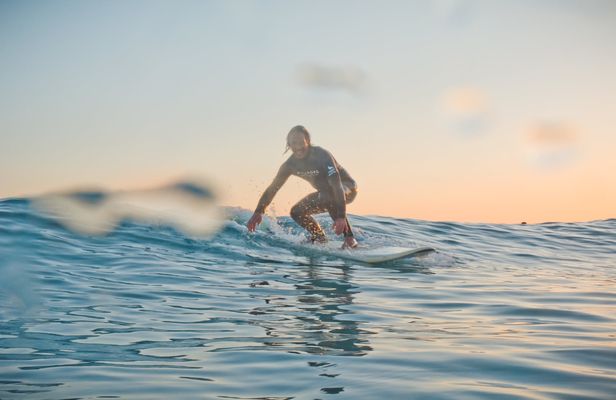 Surfing class in Fuerteventura's South white beaches