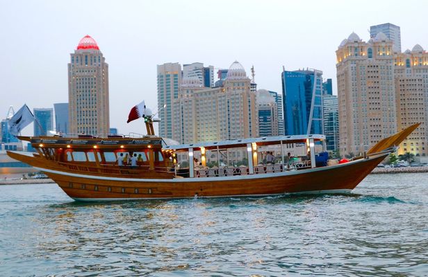Doha sightseeing cruise onboard an Arabic dhow boat