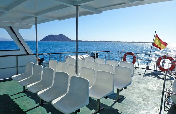 Round-trip ferry to Lobos Island with authorization from Corralejo