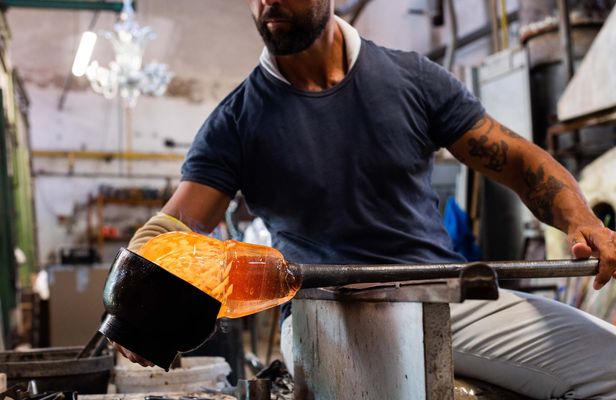 From Venice: Murano glass factory tour with blowing demo and workshop