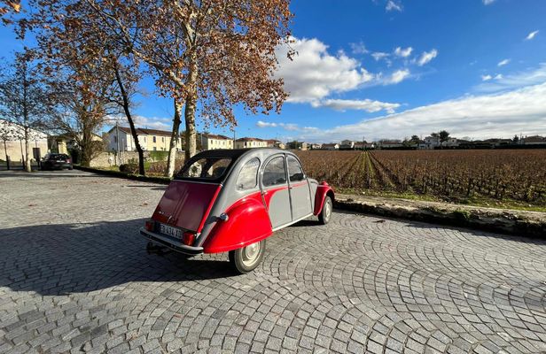 Private Pessac-Léognan wine tour in a 2CV vintage car from Bordeaux