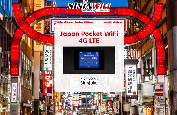 Japan mobile Wi-Fi rental, pick up in Shinjuku Tokyo