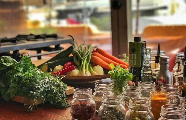 Private Cooking Class with Wine Tasting Tour in Santorini
