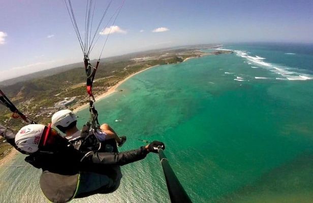 Tandem Paragliding with Pilot and Beach Tour in Lombok