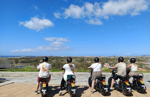 E-Scooter city tour with camel safari across Maspalomas dunes