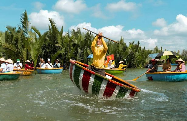 Monkey and Marble Mountains, Coconut Basket Boat and Hoi An City Tour