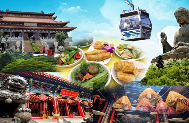 Lantau Cable Car and Big Buddha Guided Tour with Lunch in Hong Kong