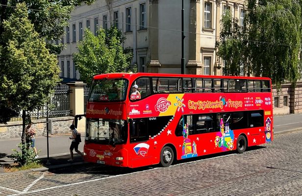 City Sightseeing hop-on hop-off bus tour of Prague with optional boat tour