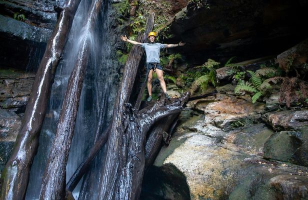 Abseiling and canyoning adventure at Juggler Canyon in Blue Mountains