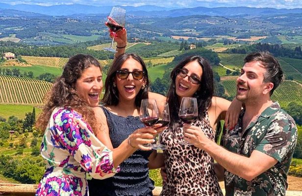 Tuscan Wine Tour with Two Wineries and San Gimignano From Rome