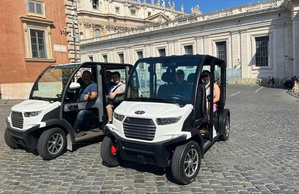 Private Rome Tour by Golf Cart with Optional Catacombs Visit