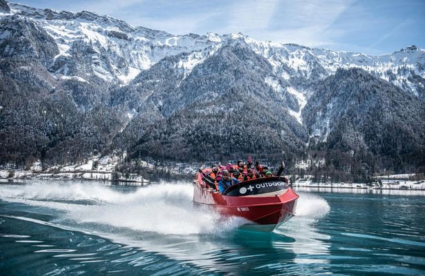 Winter Jetboat Ride on Lake Brienz