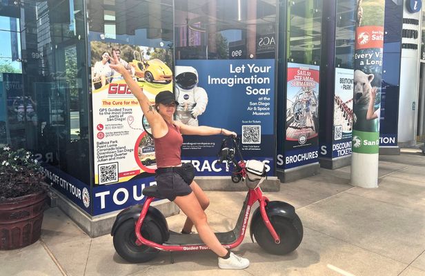 2-hour Balboa and Downtown San Diego electric scooter tour