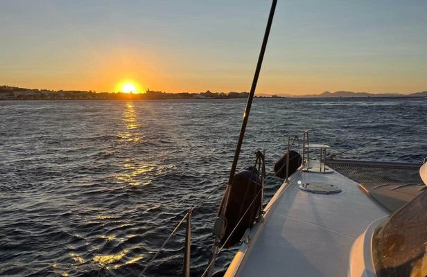 Rhodes semi-private sunset catamaran cruise ticket