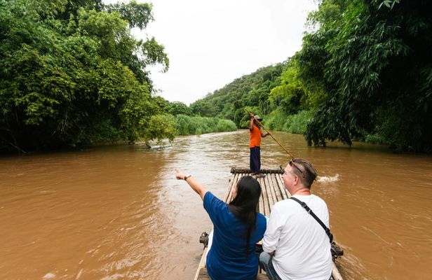 Bamboo Rafting Along the River Chiang Mai in Thailand