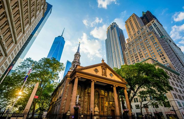 9-11 Ground Zero walking tour: St. Paul's Chapel, Firefighter's Memorial Wall and 9-11 Memorial