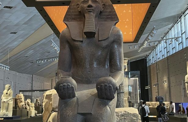 New Grand Egyptian Museum and Giza Pyramids from Cairo with Lunch