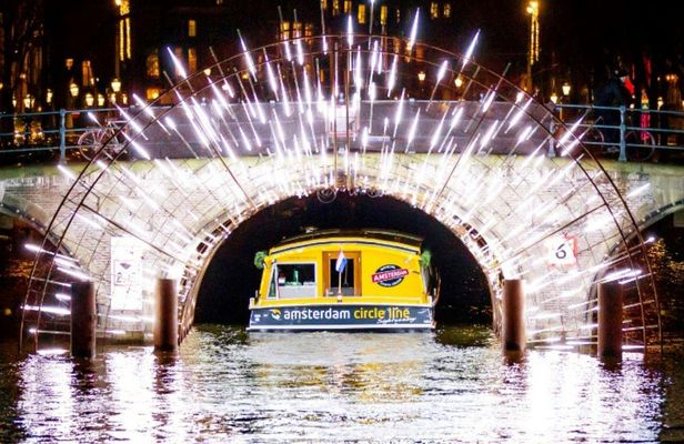 Amsterdam Light Festival Electric Boat Cruise from Winter Stall