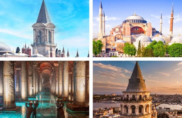 Basilica Cistern, Galata Tower, Topkapi Palace, Hagia Sophia ticket