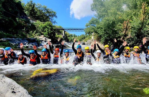 River trekking and body rafting guided tour at Alcantara Gorges