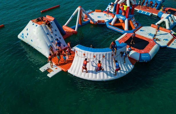 Inflatable Water Park Adventure in the Sea of Salou