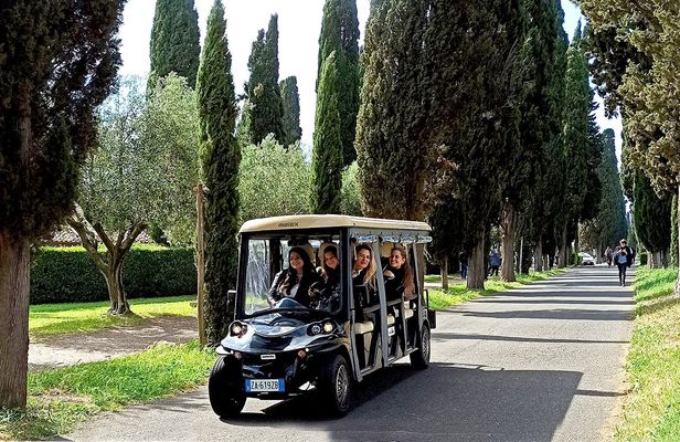 Rome Appian Way and catacombs tour by electric golf cart