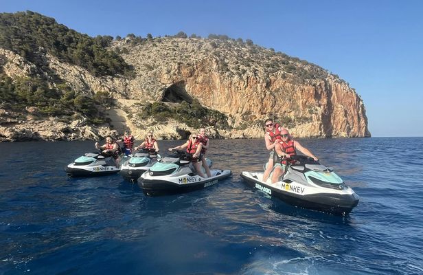 Jet ski adventure from Cala Bona to the Caves of Artà