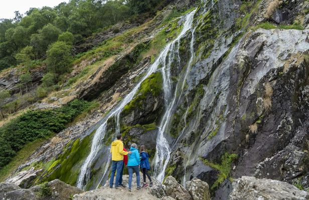 Wicklow, Glendalough, waterfall and sheepdog demo