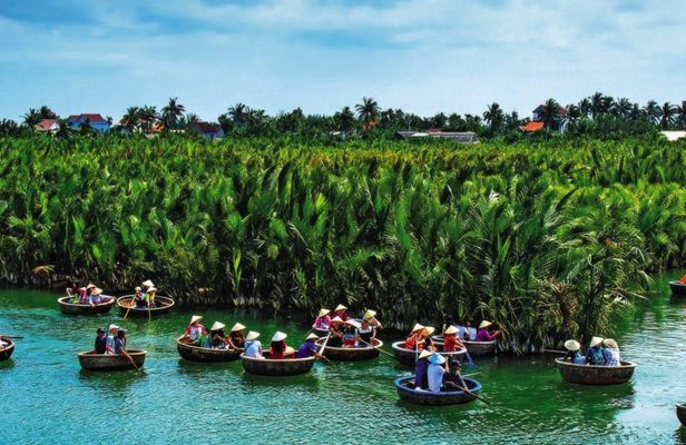 Cooking class with market tour and coconut forest basket boat ride