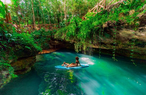 Small-Group 3 Cenotes Adventure and Tequila Tasting