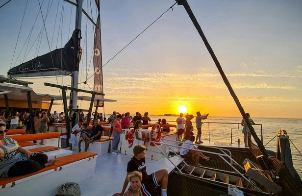Sancti Petri Castle catamaran experience at sunset