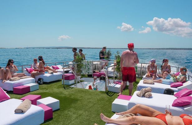 Catamaran day trip to Formentera from Ibiza with food and drinks