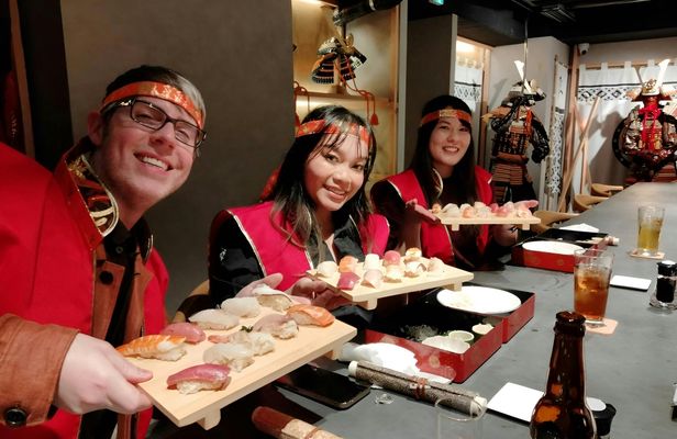 Sushi making samurai experience in Tokyo